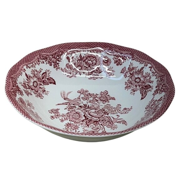 7 Red Parliament Premiere Original Manufacturers Asiatic Pheasants Cereal Bowls - Picture 6 of 13